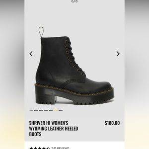 DOC MARTENS shriver hi womens Wyoming leather heeled boots
